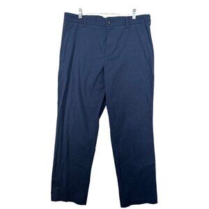 Croft & Barrow Mens Pants Sz 36 x 32 Navy Blue Chino Classic Preppy BizCasual